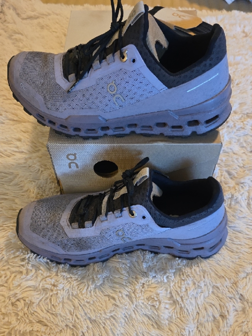 On Cloudultra Lavender/Eclipse Women Size 8 Trail Running Shoes - Picture 4 of 11